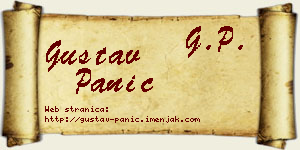 Gustav Panić vizit kartica